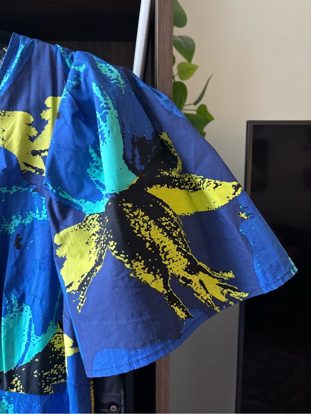 Christopher John Rogers Blue Maxi Dress with Yellow & Teal Print - Picture 4 of 8